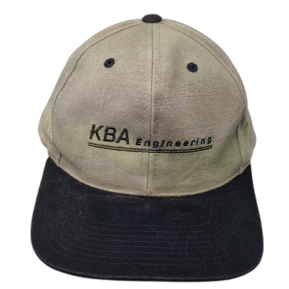 Luna Pier KBA Engineering Logo Baseball Cap Beige Black One Size Slideback Hat
